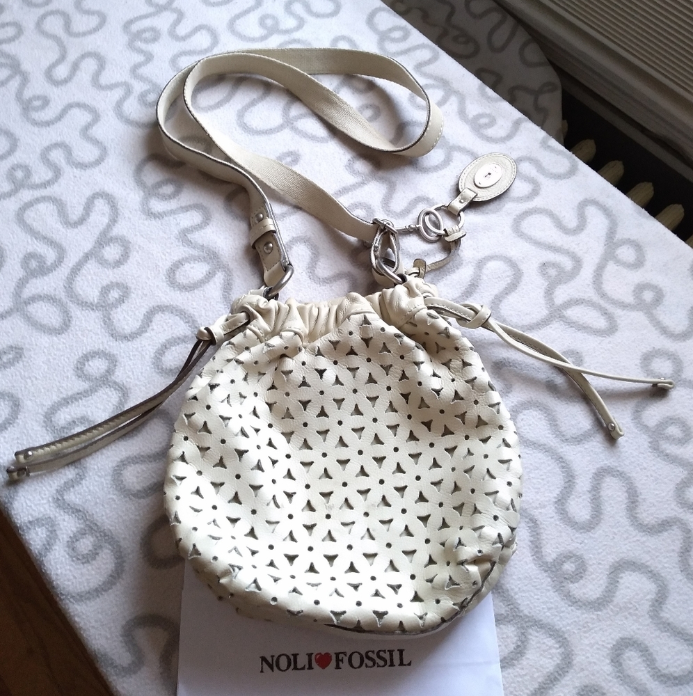 Fossil drawstring bucket crossbody